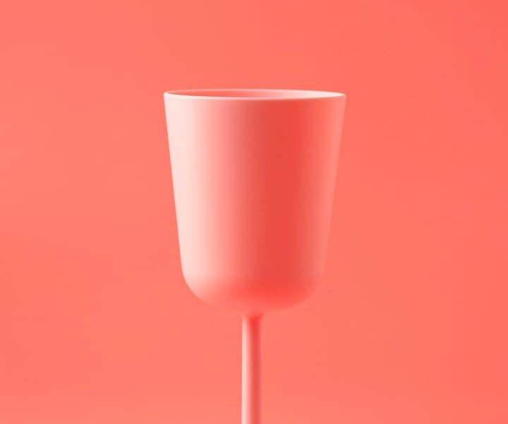 pink cup